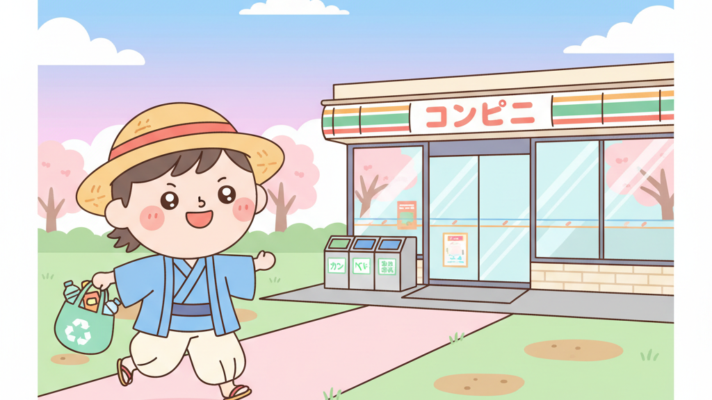 Japanese trash sorting: carry your own trash and use designated bins