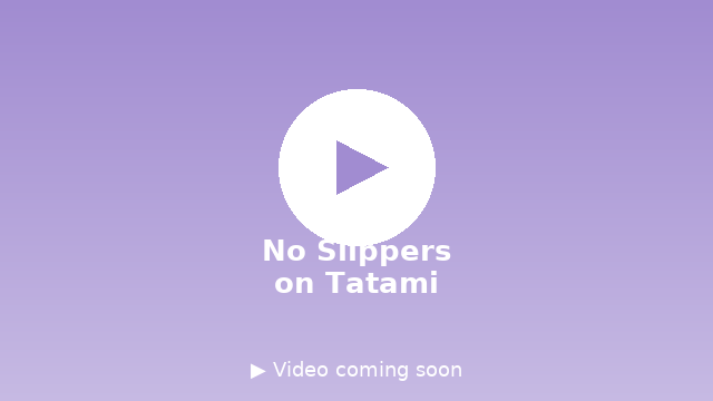 Do Not Wear Slippers on Tatami